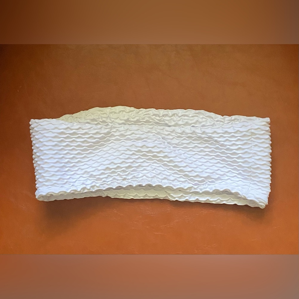 Booty by Brabants CROCO SKIN BANDEAU TOP WHITE - Picture 3 of 4